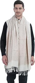 Men's Kashmiri Stylish Woolen Jamawar Ambi Design Shawl, Stole for Men| Perfect for Winter and Gifts [SIZE:40X80 Inches]