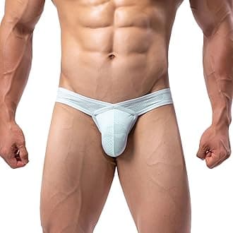 Summer Code Mens Bikini Briefs Bulge Pouch Underwear Breathable Micro Mesh Briefs Undies Low Rise Cut with Pouch Underpants
