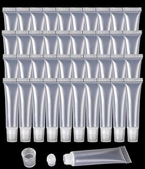 200 Pcs 10 ml Lip Gloss Balm Tubes Refillable Empty Tubes Clear Cosmetic Containers Soft Tube (200 Count (Pack of 1))