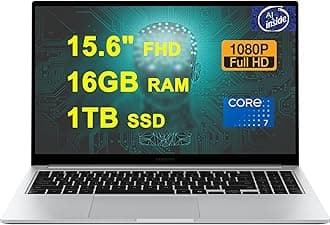 Galaxy Book 4 Business PC Laptop 15.6" FHD Anti-Glare Intel 10-core Core 7 150U (Beats i7-1335U) 16GB RAM 1TB SSD Backlit Fingerprint Type-C Long-Lasting Battery Win11 Silver