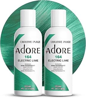 Semi Permanent Hair Color (164 Electric Lime) (2 Pack) | Vegan & Cruelty-Free Green Hair Dye | No Ammonia, No Peroxide, No Alcohol | 4 Fl Oz