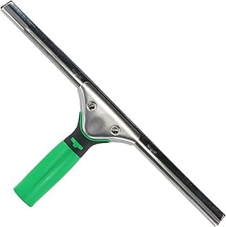 ErgoTec 79001 Window Squeegee, 45 cm, Rubber Squeegee, Stainless Steel Channel & Rubber Handle - Window Cleaning Equipment