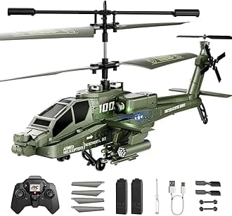 XIKOTEC RC Helicopter, Remote Control Helicopter Toy for Kids, Beginners and Adults with Altitude Hold, Gyro & LED Light, 2 Batteries & USB-C Charging, Gift for Boys Ages 8-12 (Green)