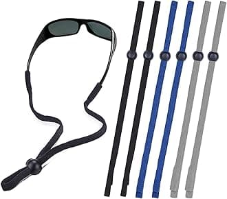 6-Pack Glasses Strap - Universal Eyeglass Lanyard - Eyewear Retainer Cord for Reading, Safety, Sports & Sunglasses