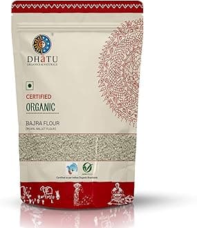 Dhatu Organics Bajra (Pearl Millet) Flour 500g – Gluten-Free, Fiber-Rich