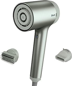 Shark HD112GNBRN HyperAIR Fast-Drying Hair Blow Dryer with IQ 2-in-1 Concentrator and Styling Attachments, Auto Presets, Rotatable Hot Air Brush, No Heat Damage, Ionic, Matcha
