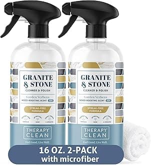 Granite & Stone Cleaner & Polish Kit (2 Pack - With Microfiber)