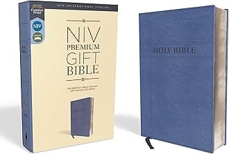 Niv, Premium Gift Bible, Leathersoft, Navy, Red Letter Edition, Comfort Print: New International Version, Navy, Leathersoft, Premium Gift Imitation Leather – 5 Mar. 2019