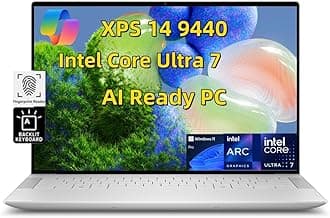 NewDell XPS 14 9440 Business Laptop, 14.5" FHD+ Infinity Edge, Intel Core Ultra 7 155H, 16GB LPDDR5X RAM 512 GB SSD, Backlit KYB Thunderbolt4 Fingerprint Reader Win 11 Pro AI PC w/AI Copilot- Platinum