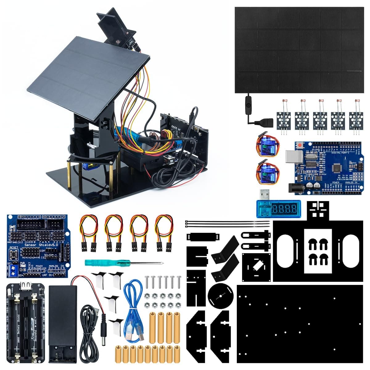 Solar Tracking Starter Kit Project DIY Smart Tracker System STEM Programming Code with Tutorial Compatible with Arduino IDE