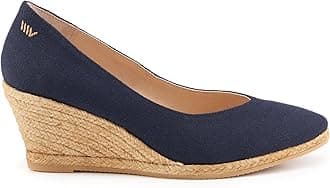 Roses Espadrille Canvas Wedges Spain Handmade 2 ½” Heel Woman Wedge Pumps with Organic Cotton Canvas and 100% Natural Jute Midsole for All Occasions: Casual, Work, Party