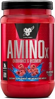 AMINOx® Amino Energy Powder for Endurance And Recovery, Effervesent Instantized Amino Acids, Dietary Supplement - Blue Raz, 435 Grams, 30 Servings