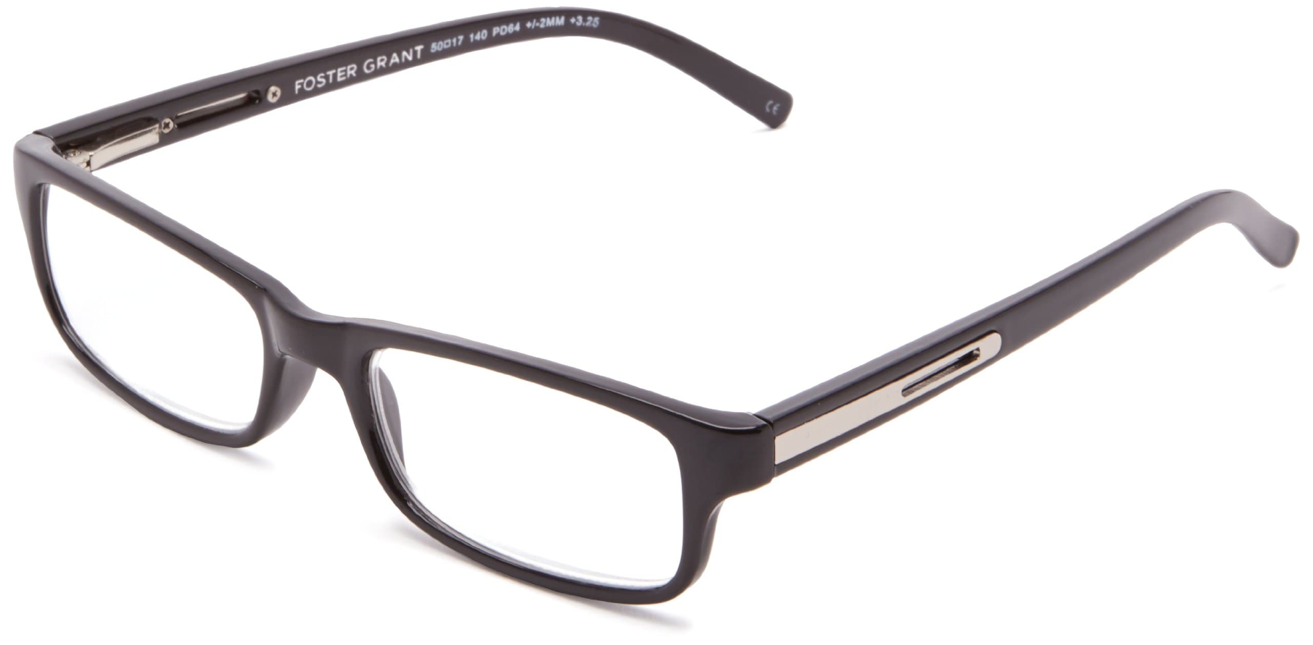 Foster Grant Men's Brandon Rectangular Reading Glasses