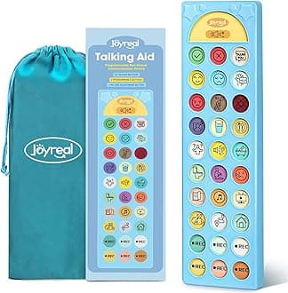 Joyreal AAC Device for Autism, Non Verbal Communication Tools for Speech Therapy & Stroke Rehab. Autism Talking Aids with 6 Programmable Buttons & Adjustable Volume, Autism Toys for Kids and Adults