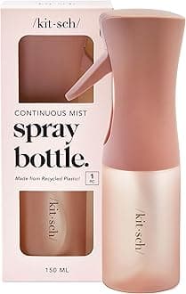 Hair Spray Bottle, Continuous Spray with Ultra-Fine Mist for Hairstyles, Barber Salons, Cleaning, Plants, Versatile, Made of Recycled Plastic, Terracotta, 147ml