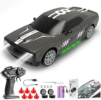 YUZ Remote Control Car RC Drift Cars 1:20 Scale 2.4Ghz 4WD High Speed RC Car 2 Rechargeable Batteries with LED Lights RC Racing Toy Cars for Adults Boys Girls Kids Party Birthday Gift