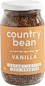 Vanilla Instant Coffee Powder, 100 Gm | Arabica, Freeze-Dried, Flavoured Coffee | No Added Sugar | Makes 50 Cups, Jar