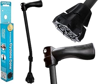 Dynamo Cyclone Cane Maximum Grip for Every Step. Designed for All-Day Comfort. Built to Keep You Steady and Safe. Stability You can Trust, Anywhere You go. (Black)