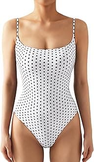 SUUKSESS Women Sexy Square Neck Thong Bodysuit Backless Cami Bodysuit Top