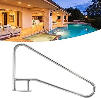 Pool Rail - Pool Railing 304 Stainless Steel - Rustproof Pool Handrail Humanized Swimming Pool Handrail for Inground Pool Entry Garden Backyard Pools Safety Handrails