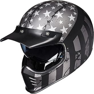 ILM Vintage Full Face Motorcycle Helmets for Adults Men Inner Visor Compatible for Moped ATV Cruiser Scooter DOT Model Z502