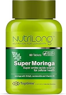 Nutrilong Super Moringa Tablets | Natural Source of Amino Acids | Supplement for Cellular Health, Energy & Vitality (60 Tablets)