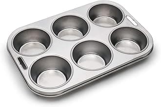 4867 Muffin Pan, 6 Cup, Stainless Steel