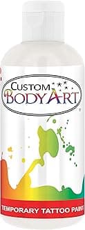 WHITE TEMPORARY TATTOO INK AIRBRUSH BODY ART PAINT 8-OZ