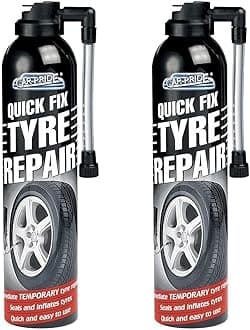 NUGOYA 2 X QUICK FIX CAR EMERGENCY FLAT TYRE INFLATE PUNCTURE REPAIR KIT