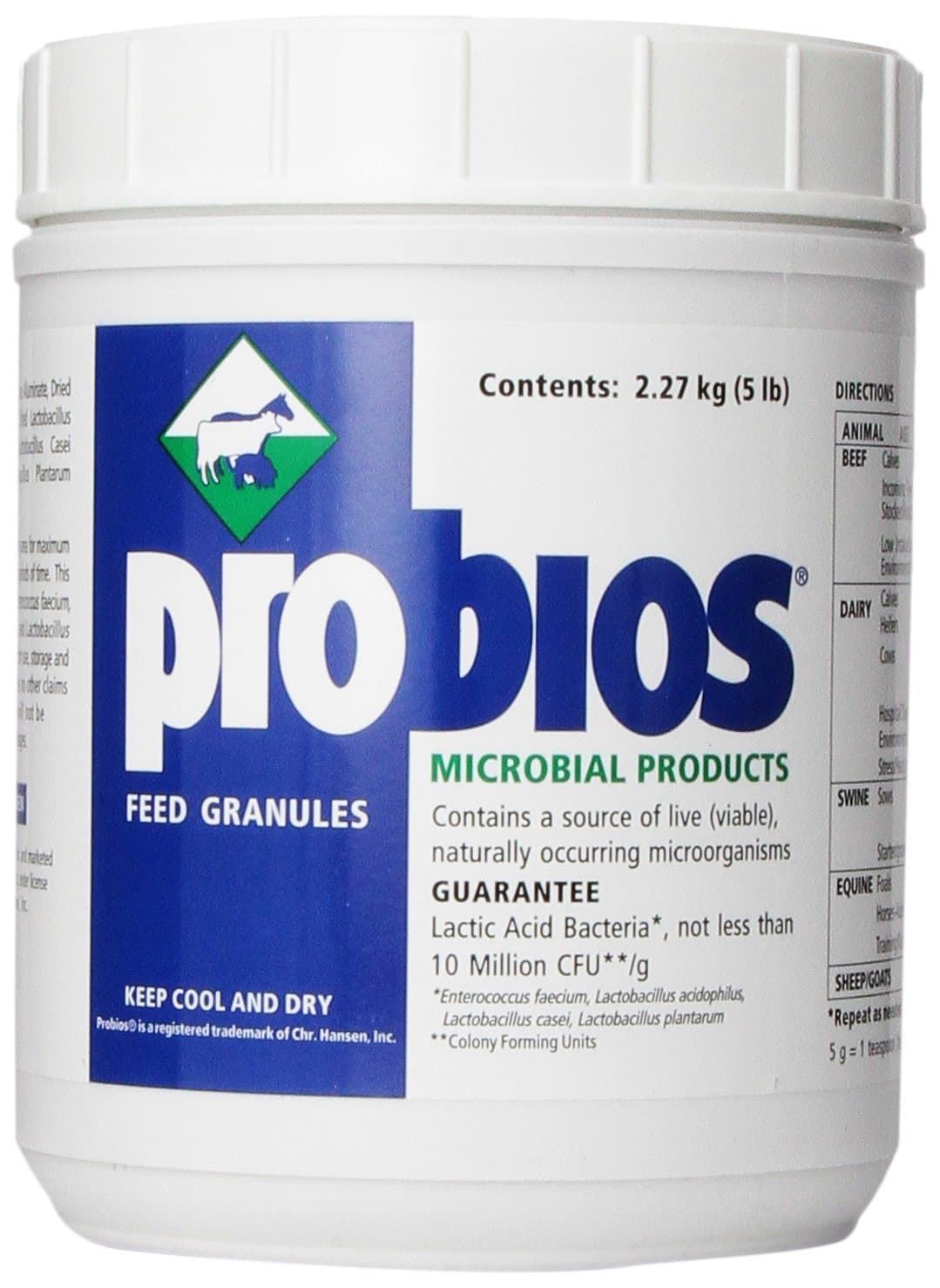 Probios Bomac Vets Plus Feed Granules Maintain Normal Digestive Function 5lbs