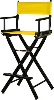 Casual Home 230-02/021-34 Director Chair 30" - Bar Height BlackFrame/Gold Canvas