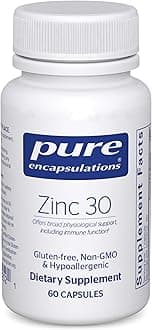 Zinc 30 mg - Supplement for Immune System Support, Growth and Development, and Wound Healing* - with Zinc Picolinate 30 mg - 60 Capsules
