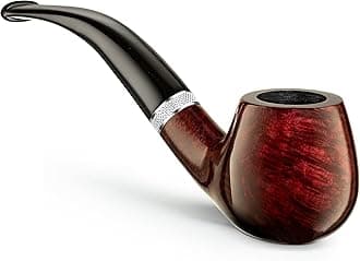 Mr. Brog Full Bent Pipe - Model No: 82 Consul Pecan - Mediterranean Briar Wood Pipes For Smoking - Hand Made #82