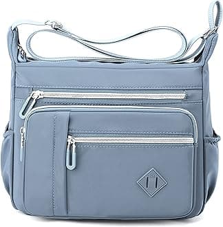 Womens Shoulder Bags Adjustable Straps Crossbody Bags Roomy Waterproof Bag Ladies Casual Multiple Pockets Bag fashion Solid Nylon Bags Zip Messenger Bag