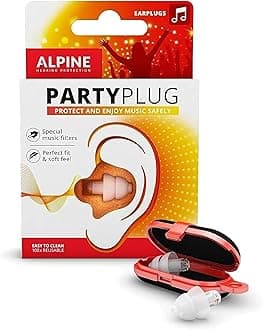 Hearing Protection PartyPlug Music Earplugs - Noise Reduction for Concerts, Parties & Festivals - Hypoallergenic, Reusable, Transparent