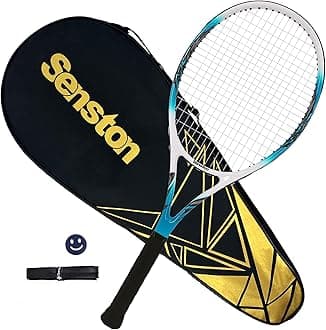 Senston 27 inch Tennis Racket for Adults 1 Pack Tennis Racket Set Tennis Overgrip, Vibration Damper