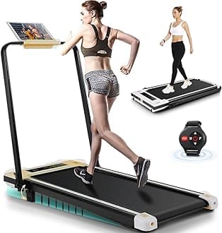 ANCHEER Under Desk Treadmill with Incline, 3 in 1 Walking Pad with Remote Control, 2.5HP Folding Treadmill for Home, 300lbs Weight Capacity Quiet Jogging Running Electric Machine