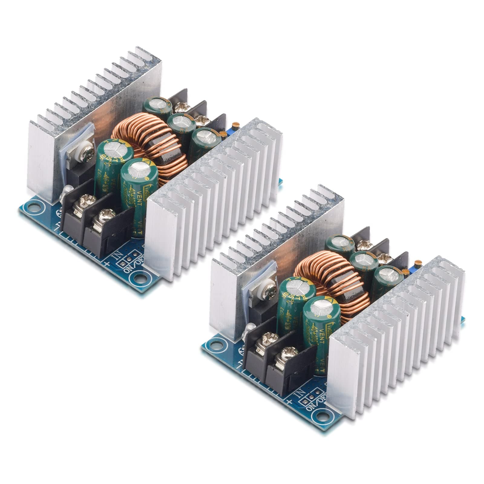 Diymore 2pcs 20A 300W CC CV Step Down Module Adjustable DC 6-40V to 1.2-36V Voltage Regulator Buck Converter Constant Current Power Supply Module