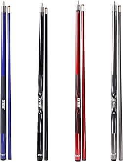 GSE 58" 2-Piece Fiberglass Graphite Composite Billiard Pool Cue Sticks (Several Colors Available, Weight from 18oz, 19oz, 20oz, 21oz)