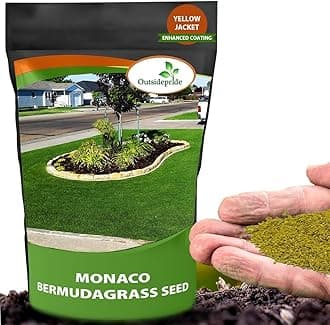 Outsidepride Monaco Bermuda Grass Seed - 1 lb. Drought-Tolerant, Dense, Wear-Resistant Turf Grass Seeds for Lawn, Sports Fields, & High-Traffic Areas - Ideal for Warm-Season & Transition Zone Areas