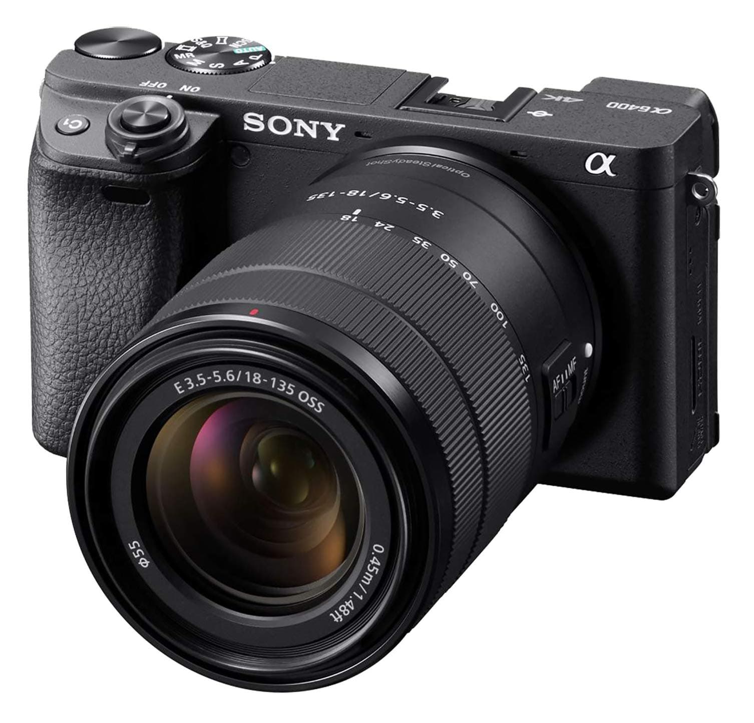 Alpha a6400 Mirrorless Camera: Compact APS-C Interchangeable Lens Digital Camera with Real-Time Eye Auto Focus, 4K Video, Flip Screen & 18-135mm - E Mount Compatible Cameras ILCE-6400M/B