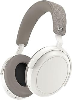 Sennheiser MOMENTUM 4 Bluetooth Wireless Headphones, High Performance Drivers, Noise Canceling, 60-Hour Playback, Touch Panel, Low Latency, AptX Adaptive, Multipoint, White