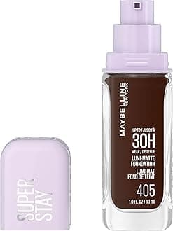 Maybelline Super Stay Lumi-Matte Foundation, Lightweight and Buildable Full Coverage Foundation Makeup For Up To 30HR Wear, 405, 1 Count