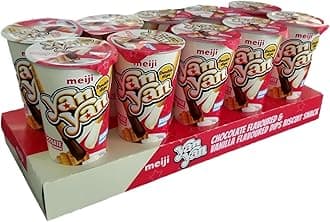 Yan Yan Biscuit Sticks with Chocolate & Vanilla Dip, 10 Cups, 44g Each – Crispy Snack with Sweet Dips, Perfect for Travel, Parties, School Lunches & Quick Snacks