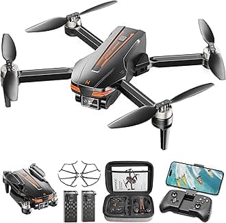 Drones with Camera 4K for Adults Kids, Brushless Motor Mini Drone, Foldable FPV RC Drone with Propeller Guards, One Key Take Off/Land, Gravity/Voice Control, Anti-Lost Alarm, Gift for Men, Boys
