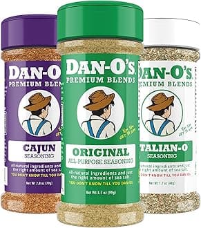 3 Bottle Seasoning Set, Small Bottles, 3 Pack, Includes Original, Cajun and Italian-O Seasonings, Sugar Free, Zero Calorie, Use this Seasoning Kit on Meat, Pasta or Veggies
