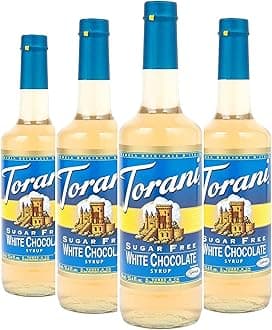 ToraniSugar-Free Syrup, White Chocolate, 25.4 Fl Oz Bottle (Pack of 4)