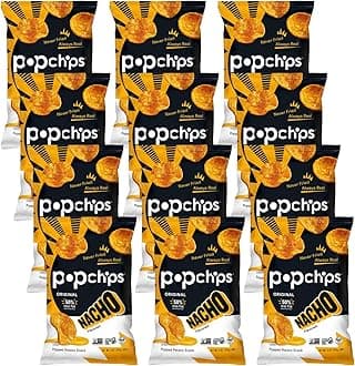 Popchips Nacho Potato Chips, 5 Oz (Pack of 12)