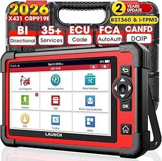 X431 CRP919E OBD2 Scanner, Bidirectional Scan Tool as X431, ECU Code, CAN FD & DoIP, 35+ Reset, Active Test, All-in-One Full System Diagnostic Scanner, FCA Autoauth, 160+ Brands, 2 Yrs Update