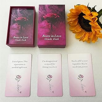 Roses in Love Oracle Card Deck for Beginners Oracle Decks - Help you dig into the life of love and move towards the best self